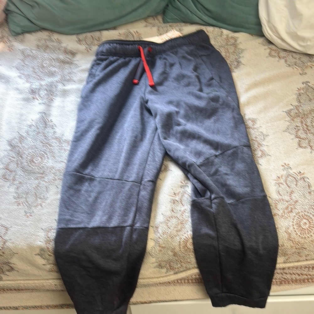 Russell Athletic Gray and Red Joggers with Relaxed Fit